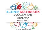 4. Sınıf Matematik Doğal Sayıları Sıralama Testi