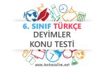 6. Sınıf Türkçe Deyimler Testi