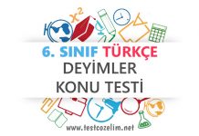 6. Sınıf Türkçe Deyimler Testi