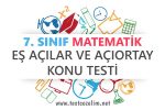 7. Sınıf Eş Açılar ve Açıortay Testi | TestÇözelim.net